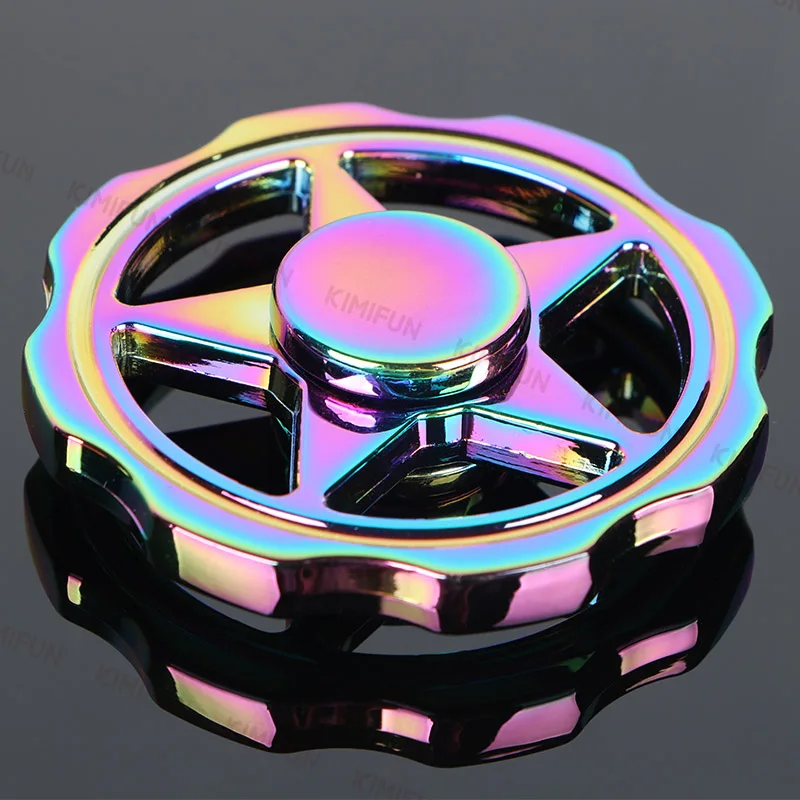 

Rainbow Stars Metal Fidget fidget spinner EDC Gyro Anti Stress Autism Toys Spinner Hand Gift Colorful Finger Children Toy safety