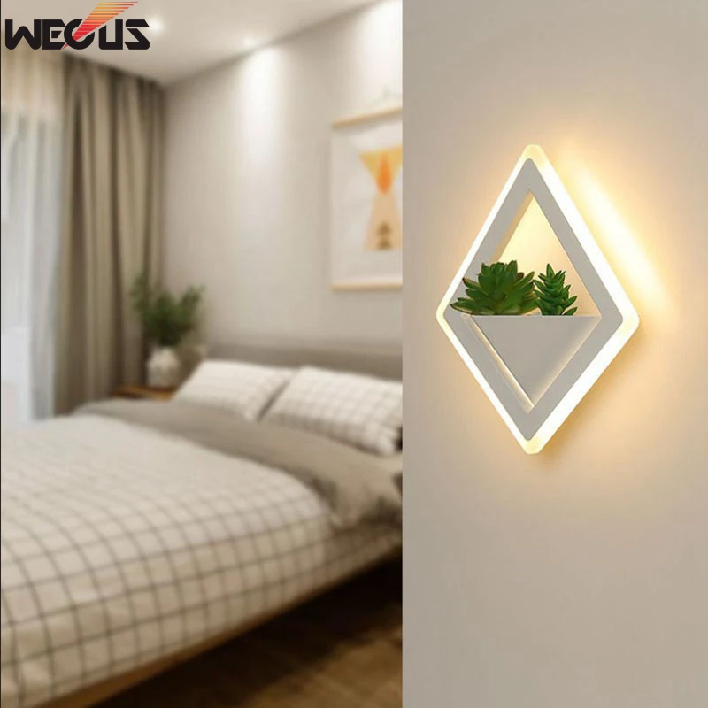  (WECUS)  Art plant wall light simple modern bedside lamp creative personality aisle living room cor - 32999928866