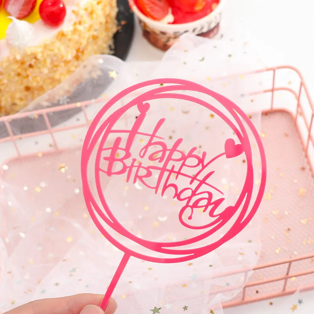 Любовь С Днем Рождения Золотой торт Топпер вечерние принадлежности счастливые топперы для торта на день рождения для детского душа день рождения Декор