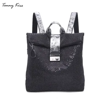 

Tonny Kizz square backpack women leather shoulder bags fashion bagpack high quality school bags for teenage girls mochila mujer
