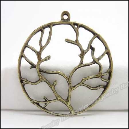 

40pcs Vintage Charms Tree leaf Pendant Antique bronze Zinc Alloy Fit Bracelet Necklace DIY Metal Jewelry Findings