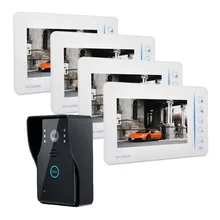 video font b door b font phone Doorbell Touch Button Unlock 1 outdoor 4 monitor Security