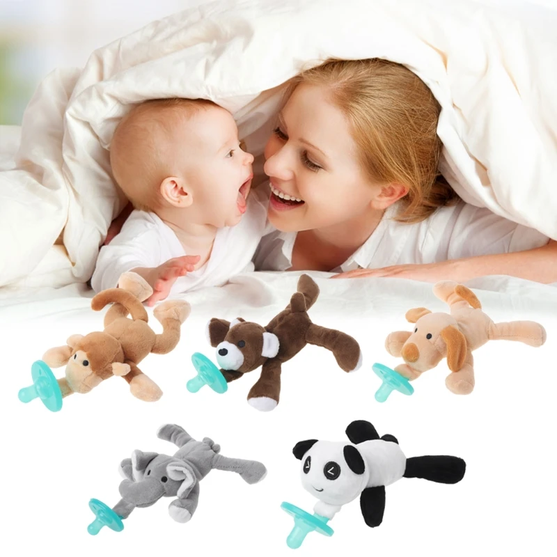 Online Hewan Bayi Wubbanub Silikon Dot dengan Menyenangkan Mewah 1 PC Hewan BPA Soft Nipple Baru Lahir Supply