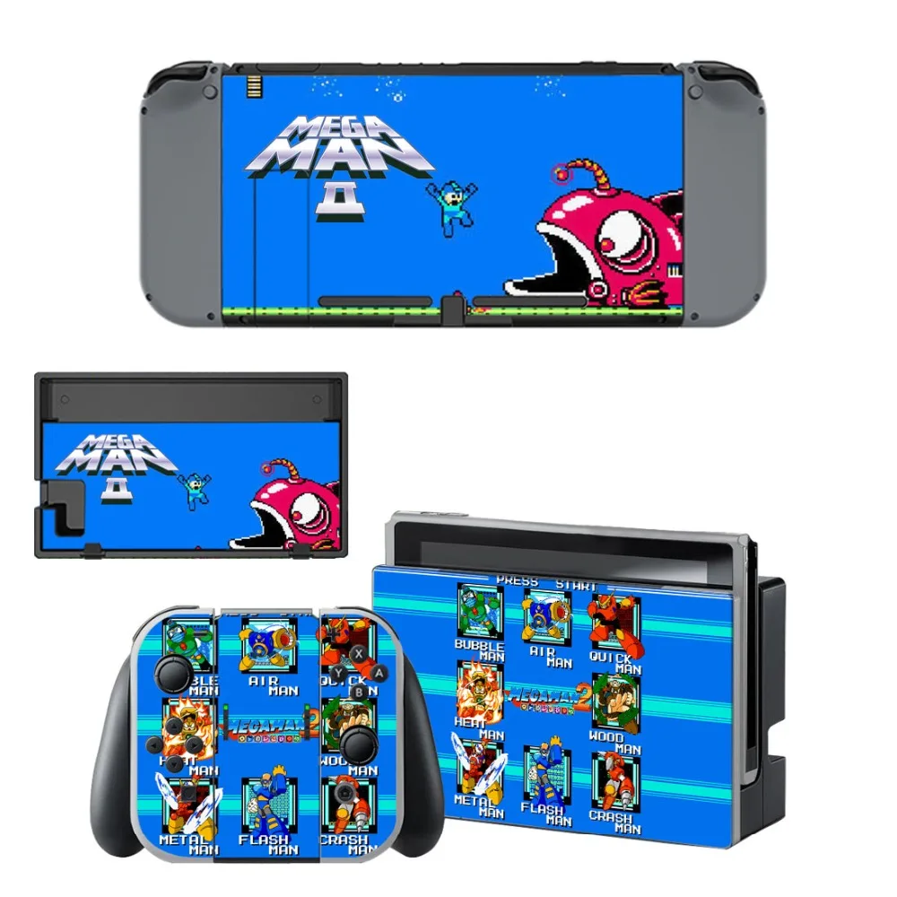 Mega Man Skin Sticker For Nintendo Switch Console Controller Stand 