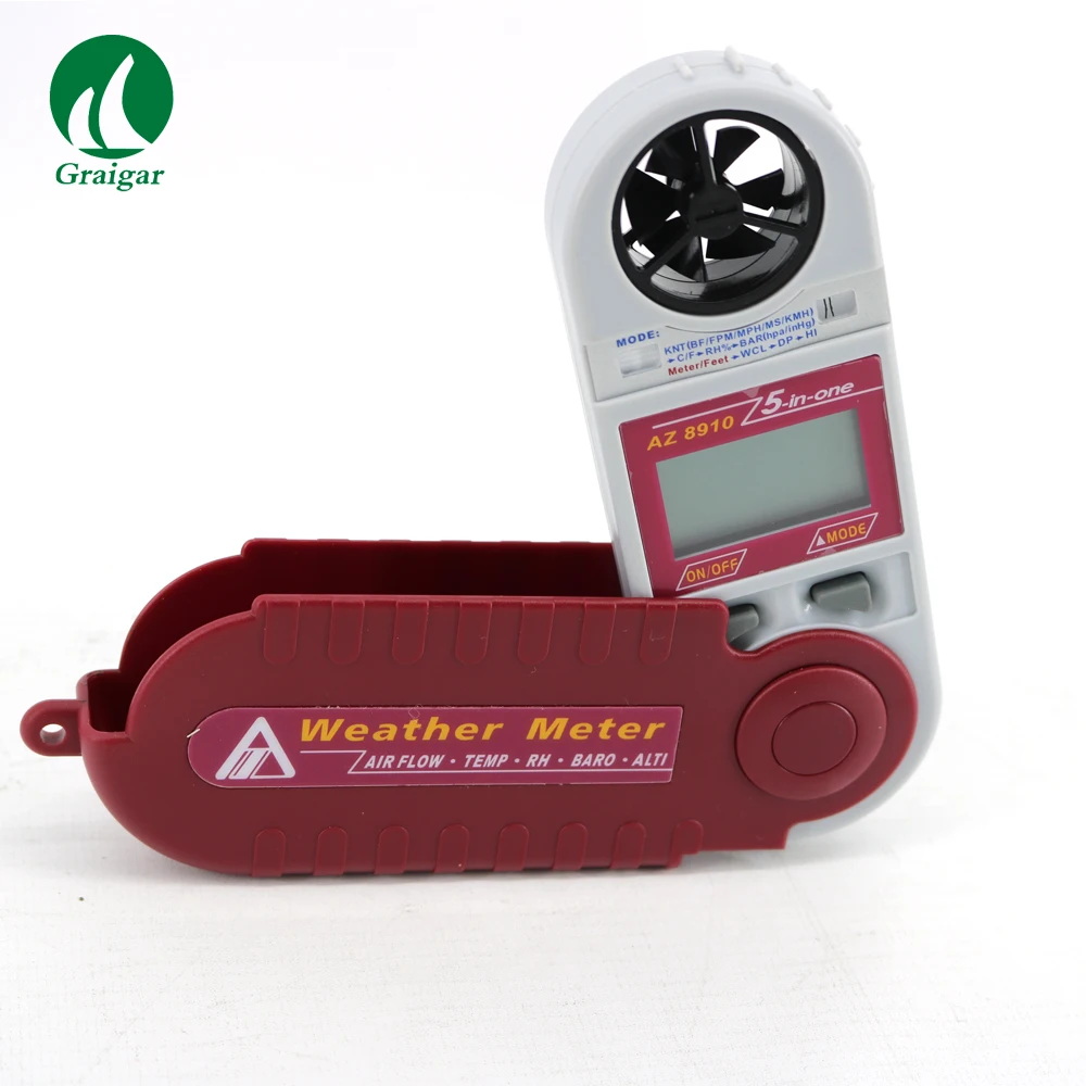 

Hand-held Weather Meter AZ8910 Pocket Air Flow Barometric Pressure Meter