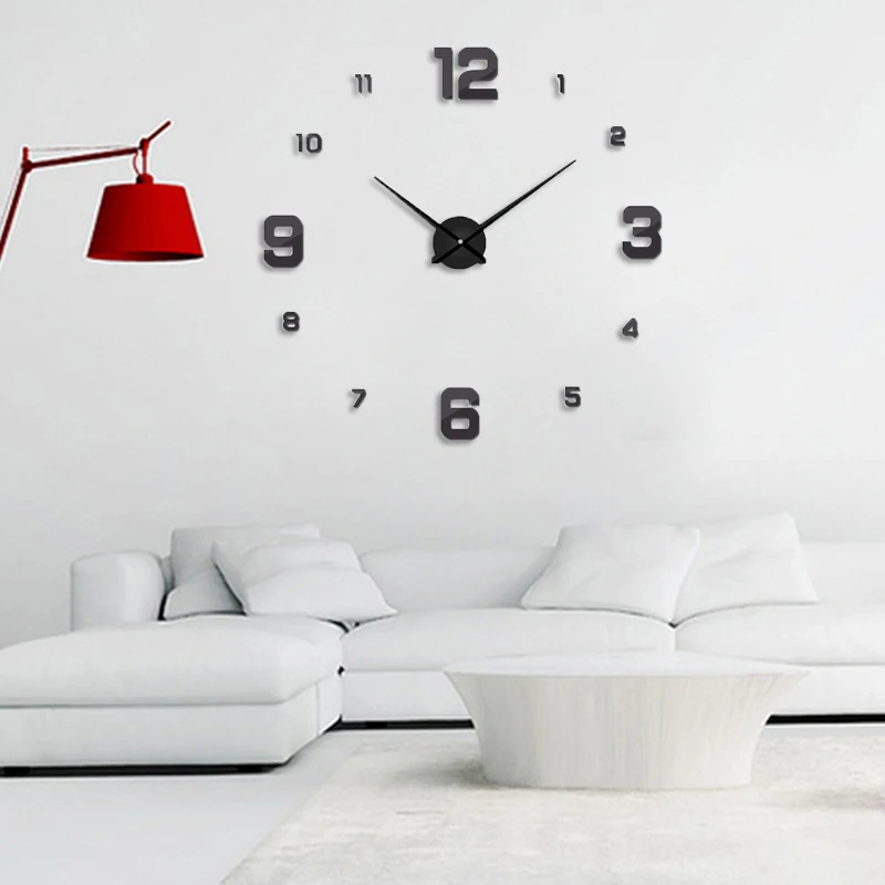 

Best Selling DIY Wall Clock Silent 3D Acrylic Sticker Adhesive Modern Art Wall Clock Parts Kit Home Decorations for Living Room