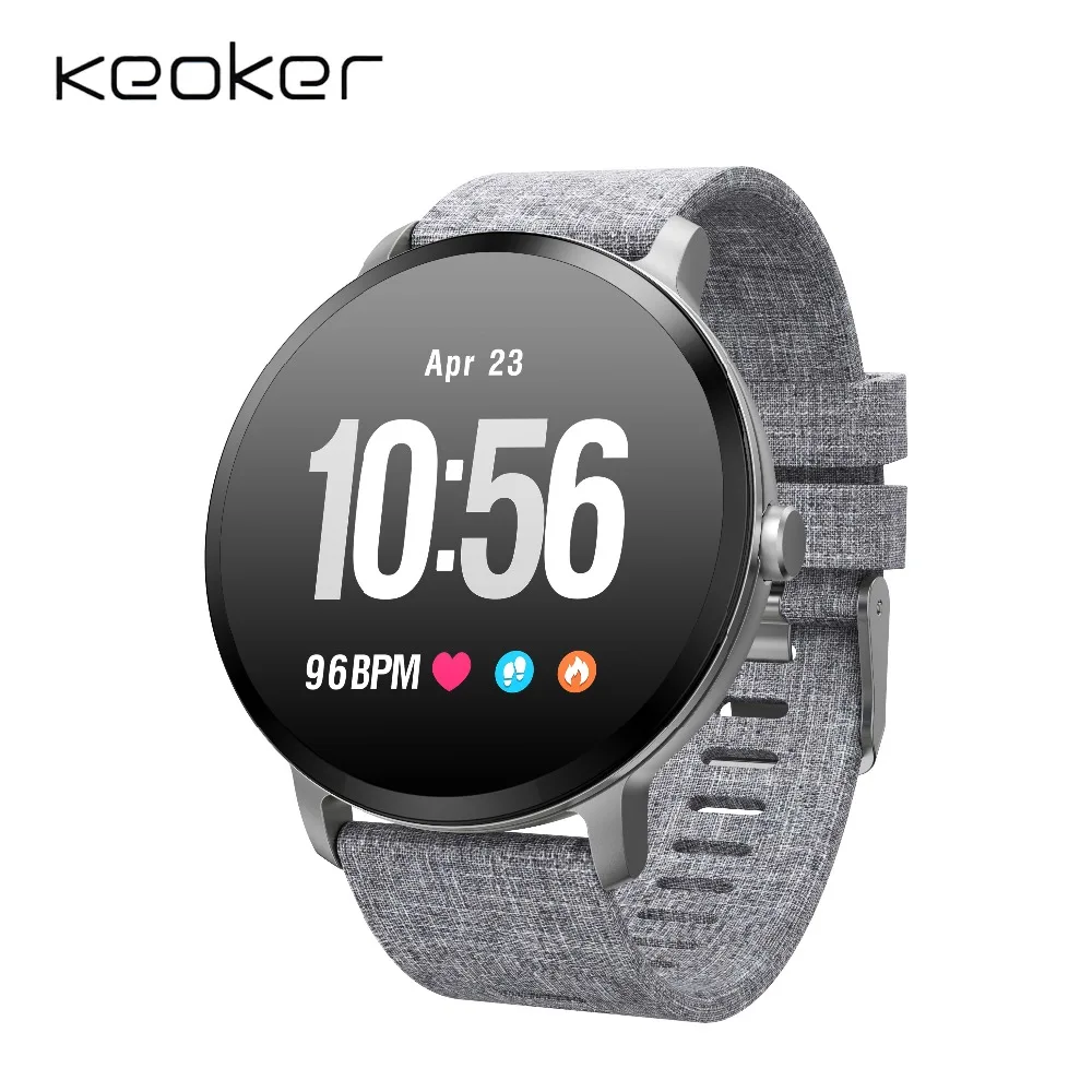 

Keoker Smartwatch Real-time Heart Rate Monitor Breathing Light Smartwatch Sports Skin-friendly For Android IOS phone