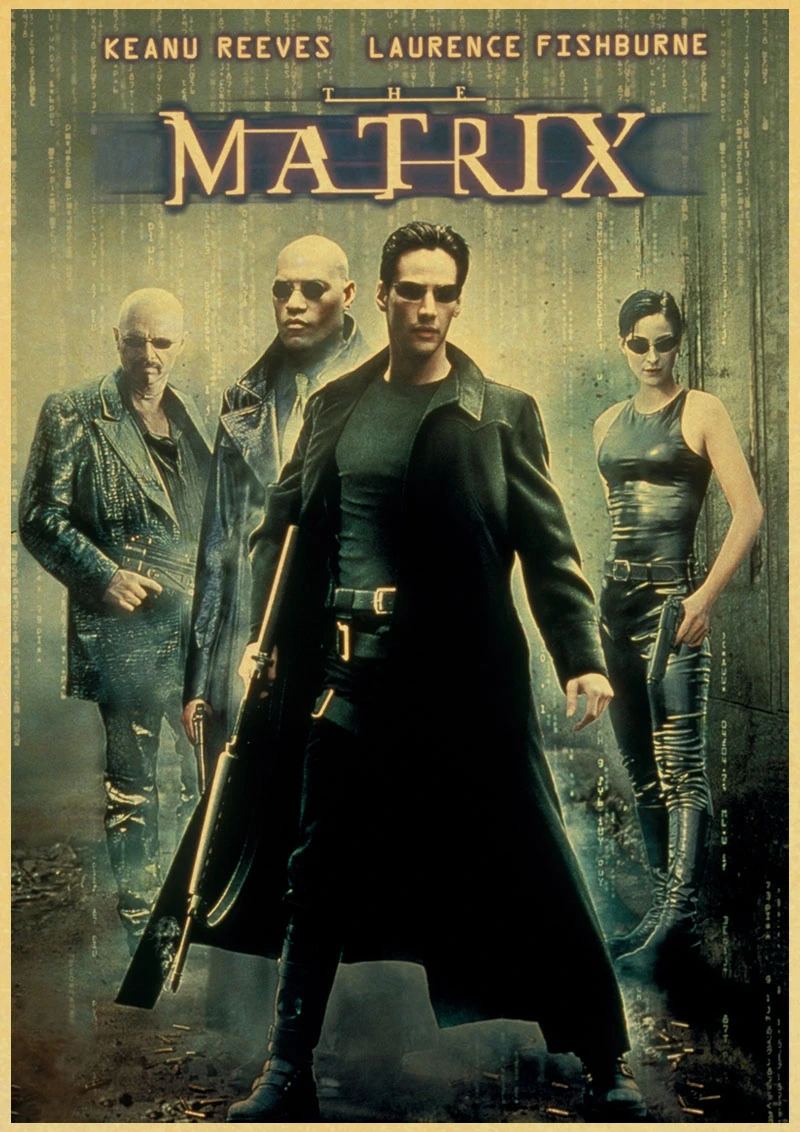 Классический фильм The Matrix Keanu Reeves Neo ретро постер ВИНТАЖНЫЙ ПЛАКАТ настенный Декор для дома Бар Кафе интерьерная живопись - Цвет: A043