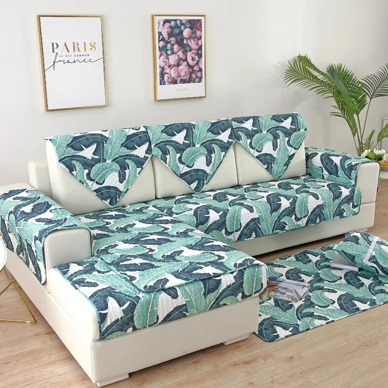 

Tropical plants Sofa Towel Sofa Mats Non-slip Sofa Cover Multi-size Sofa Cover Decorative Couch Cover for Living Room Simple 1pc