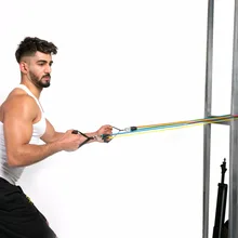 11 шт. пояса для йоги Pull набор веревок многофункциональная ручка упругое напряжение шнур руки прочность спортивные фитнес ремни