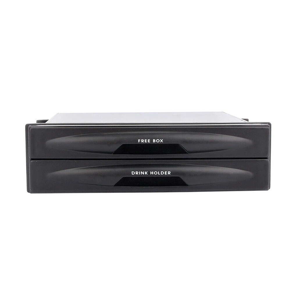 

Car Universal Double Single Din Radio Pocket Kit Drink Cup Holder Storage Box Seat Accessories Stowing Tidying