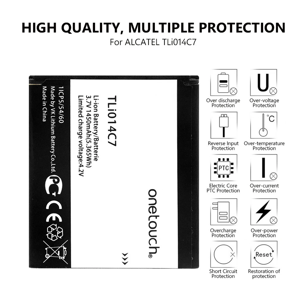 3 7 V 1450mAh TLi014C7 мобильный телефон аккумулятор для Alcatel OneTouch Pixi First 4024D 4024X 4 0 &quotOne Touch li