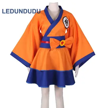 

Customized Anime Dragon Ball Z GoKu Cosplay Costumes Goku Lolita Clothes Suit Women Men Kids Kimono Dress for Halloween