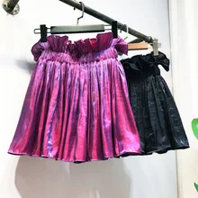 Летняя американская школьная стильная модная женская элегантная плиссированная мини-юбка Кружева Высокая талия повседневные женские леггинсы юбка