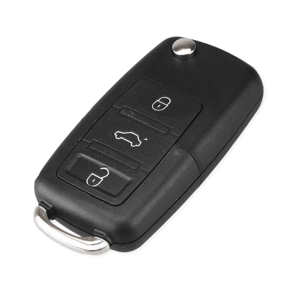 KEYYOU флип складной ключ чехла 3 кнопки для Volkswagen VW MK4 Бора Гольф 4 5 6 Passat Polo Бора touran Нет лезвия нет Батарея