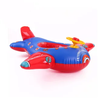 

Children Swimming Children's Boat Floating Circle Motorboat Thickened Large Aircraft with Steering Wheel Inflatable Sitting Seat