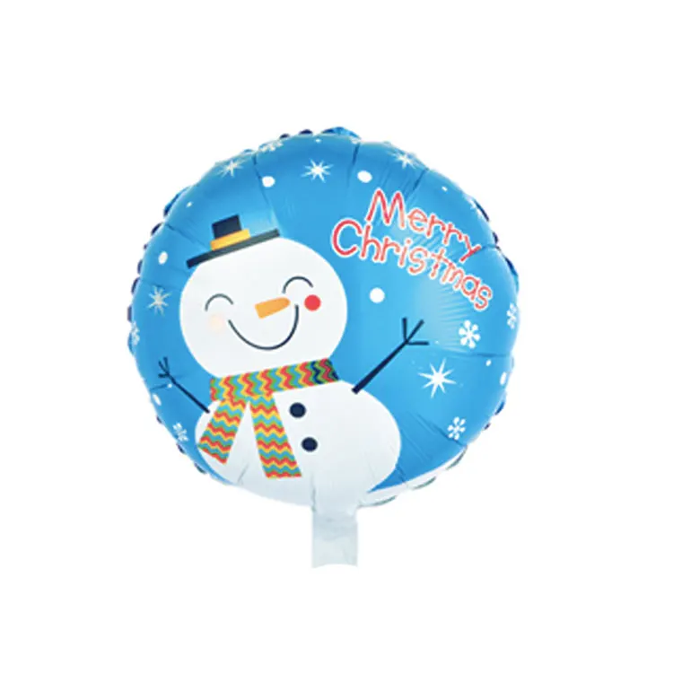 Новогодний Декор рождественские украшения балон Санта Гелий Фольги Гигантский Большой шар надувной подарок дерево украшения детские игрушки - Цвет: round balloon
