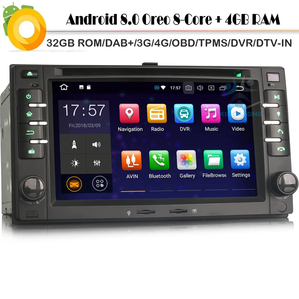Octa Core Android 8 0 Авторадио DAB + автомобильный стерео GPS навигатор проигрыватель WiFi 3G 4G