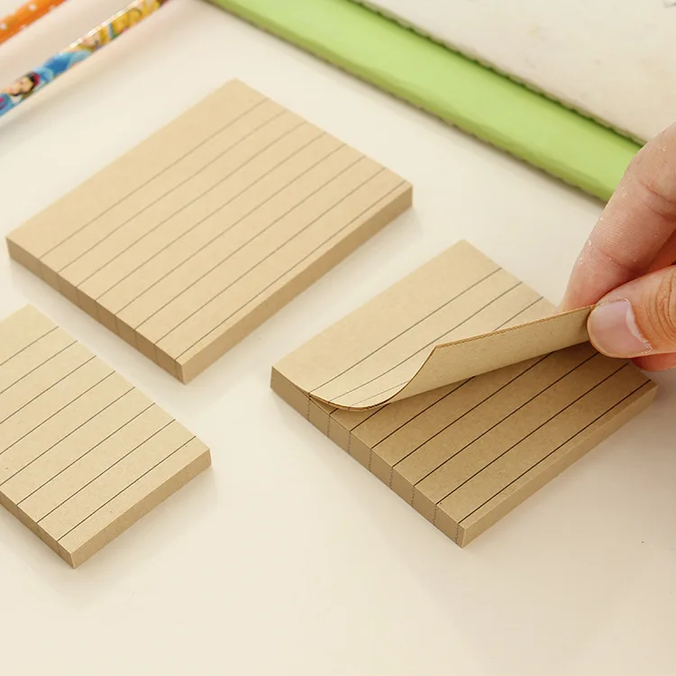 80 Pages Kraft Paper Memo Pad Kawaii Stationery Office Supplies Post It