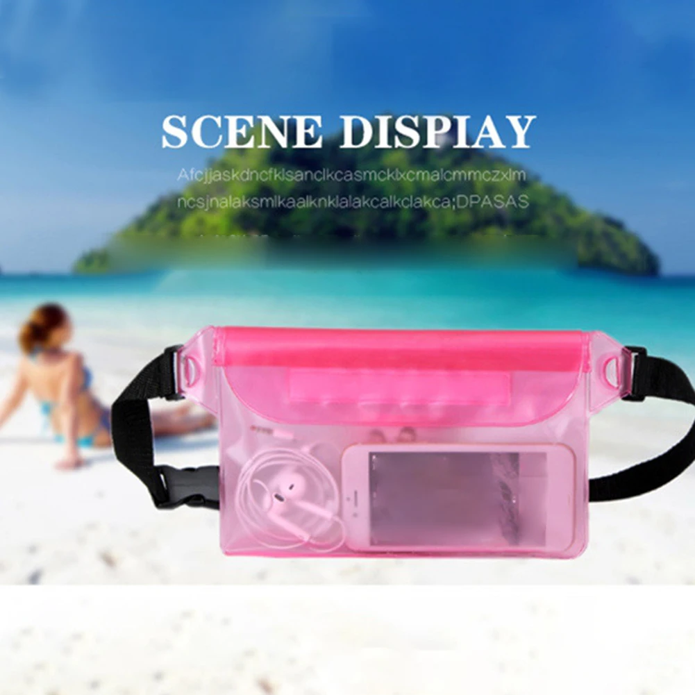 

Phone Storage Waist Adjustable Strap Pouch Swimming Bag PVC Waterproof Underwater Songkran Festival Unisex Drift Diving Shoulder