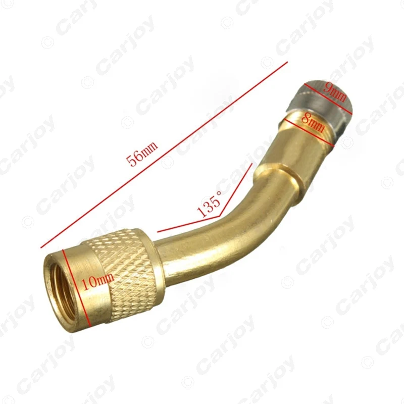 MOTOBOTS 1pc 45 90 135 Degree Angle Brass Air Type Valve Extension Adaptor For Motorcycle Car Scooter #CA5479
