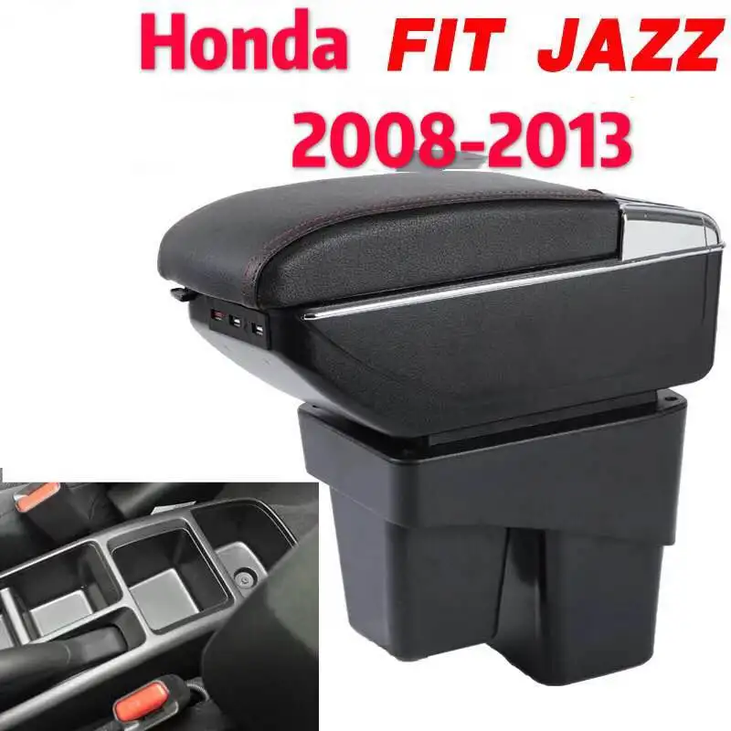 Ящик для хранения Центральной Консоли Подлокотник для Honda Fit Jazz 2008-2013 Держатель для рук вращающийся 2009 2010 2011 2012