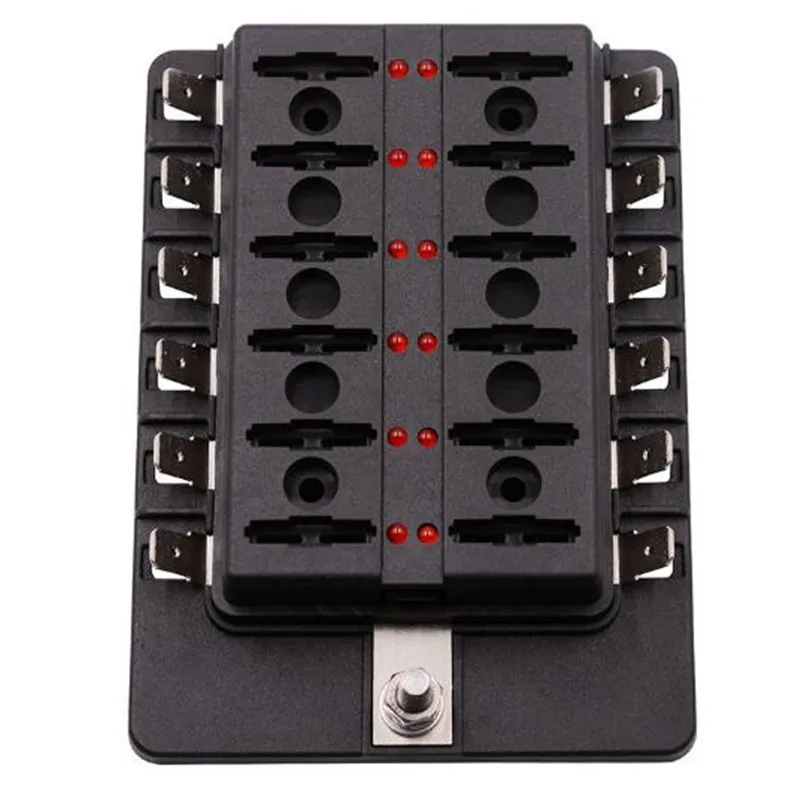 us $16 88 29% off wupp universal 1 in 10 out fuse box block 32v fuse holder box car vehicle circuit led indicator auto blade car fuse accessory to in Universal Fuse Box Car Universal Fuse Box Car #14