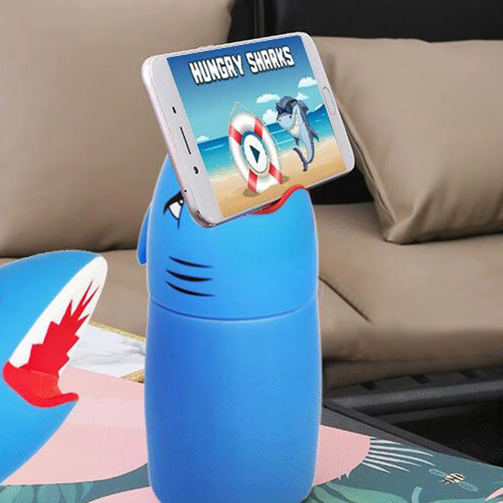 Kitchen Tools Creative cartoon glass 400ML thermos bottle High Temperature Resistant Water Cup for Shark thermal mug termos  (3)