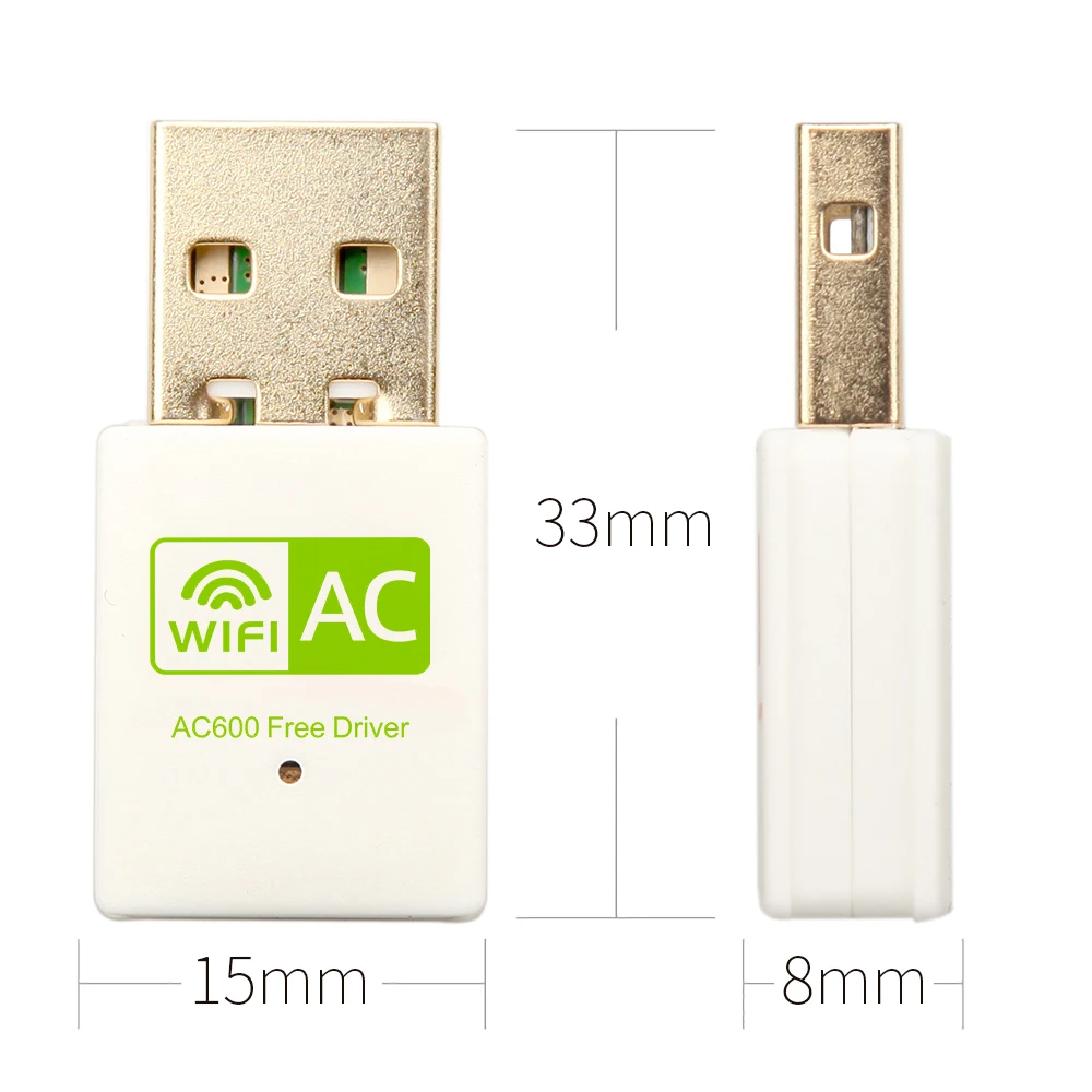 KEBIDU Бесплатный драйвер мини беспроводной USB Wifi адаптер 2,4G+ 5G 600 Мбит/с USB Wifi AC Dongle адаптер сетевая карта для ноутбука