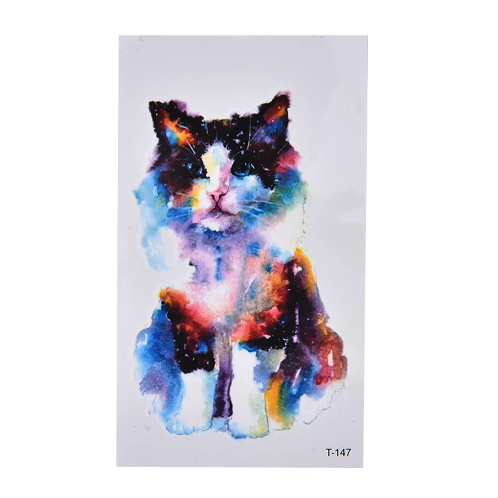 

Planet Cat Temporary Tattoo Sticker for Women Men Kid Fashion Body Art Adults Waterproof Hand Fake Tatoo