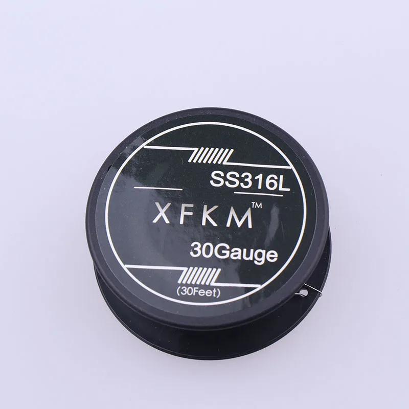 XFKM 10 м/рулон SS316L 24 26 28 30 32 Калибр RDA RBA Ремонтопригодный распылитель нагревательные провода электронная сигарета из нержавеющей стали нагревательные провода