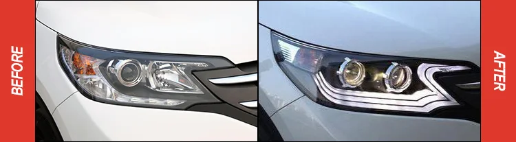 AKD авто стайлинг фары для Honda CRV CR-V 2012- фары светодиодный ходовые огни биксеноновые фары Противотуманные фары с ангельскими глазками авто