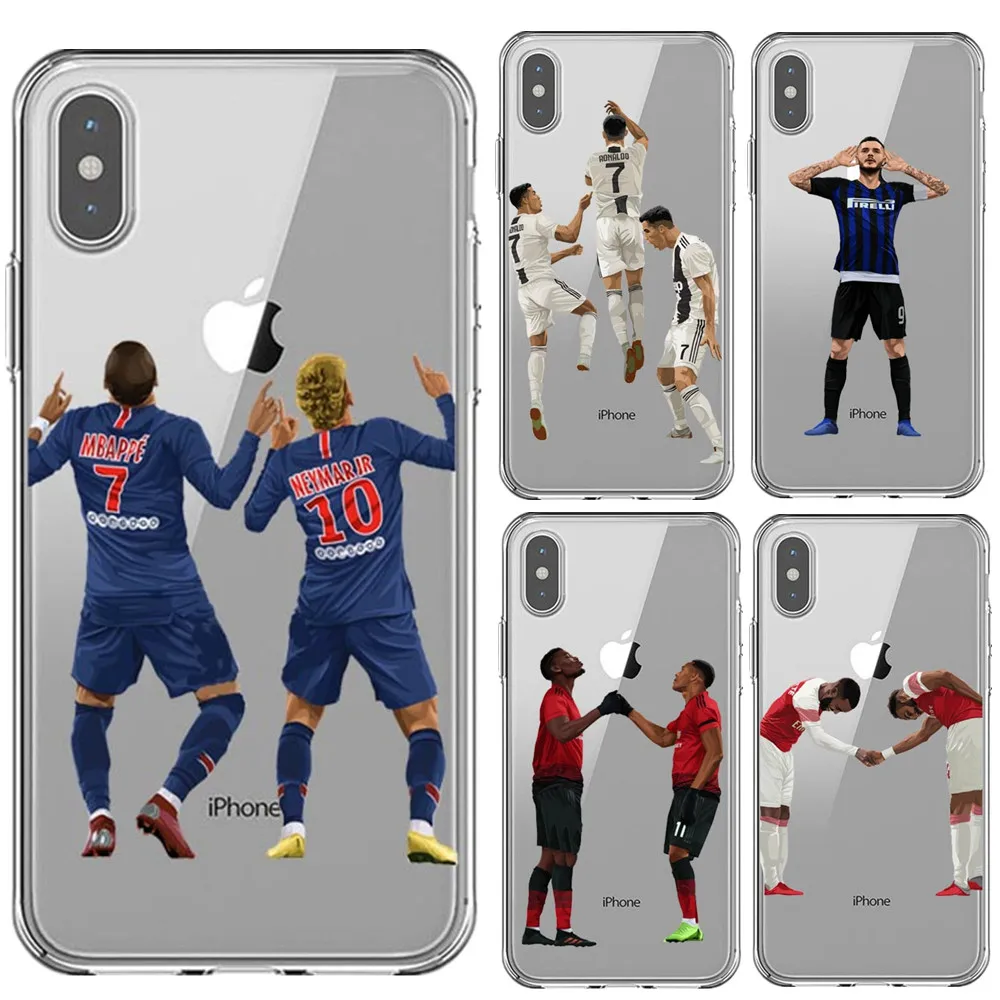 Griezmann Mo Salah Dybala Neymar jr Ronaldo Football Jersey Soft TPU Case Cover For iPhone X 5 5S SE 6 6SPlus 7 8 Plus XR XS Max Griezmann Mo Salah Dybala Neymar jr Ronaldo Football Jersey Soft TPU Case Cover For iPhone X 5 5S SE 6 6SPlus 7 8 Plus XR XS Max
