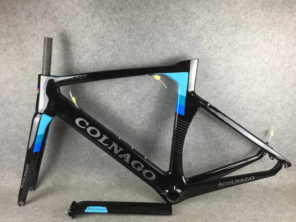 Синий Colnago концепция карбоновый велосипед DI2 карбоновый дорожный велосипед Полный велосипед с R7010 R8010 группа