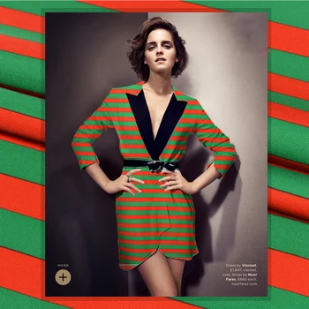 

Party red green christmas color profile type yarn dyed twill fabric skeleton sense stripe Coat Fabrics