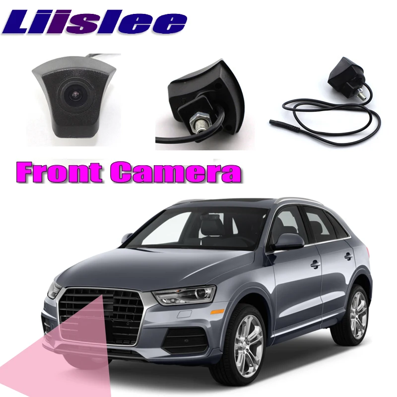 

LiisLee Car Front Camera LOGO CAM For Audi Q3 2011-2018 Hood Mesh Front Grille CAM DIY Manually Control Channel Front Camera