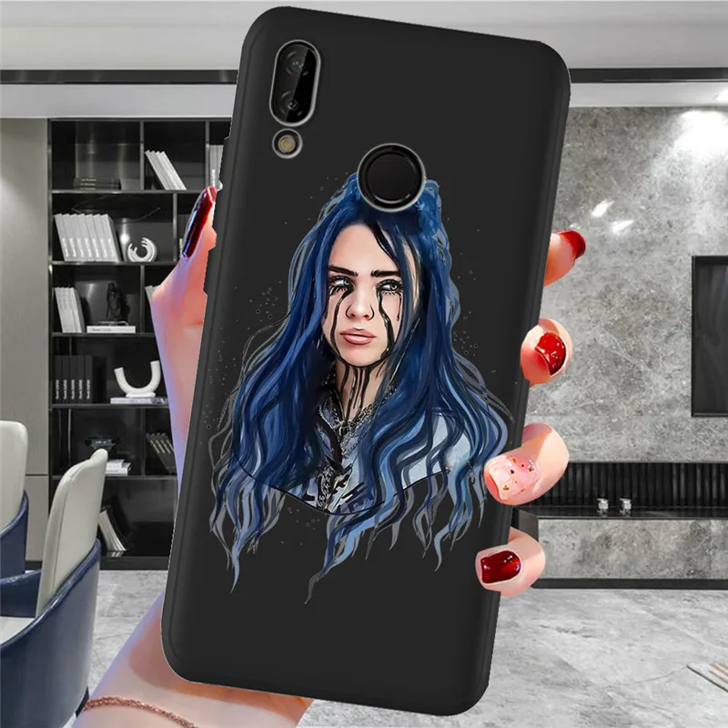H1801 Billie eilish для huawei P8 P10 P20 P30 Коврики 10 20 Honor 8 8X 8C 9 V20 20i 10 Lite Plus Pro Чехол Coque Samsung чехол-футляр Капа - Цвет: H1801