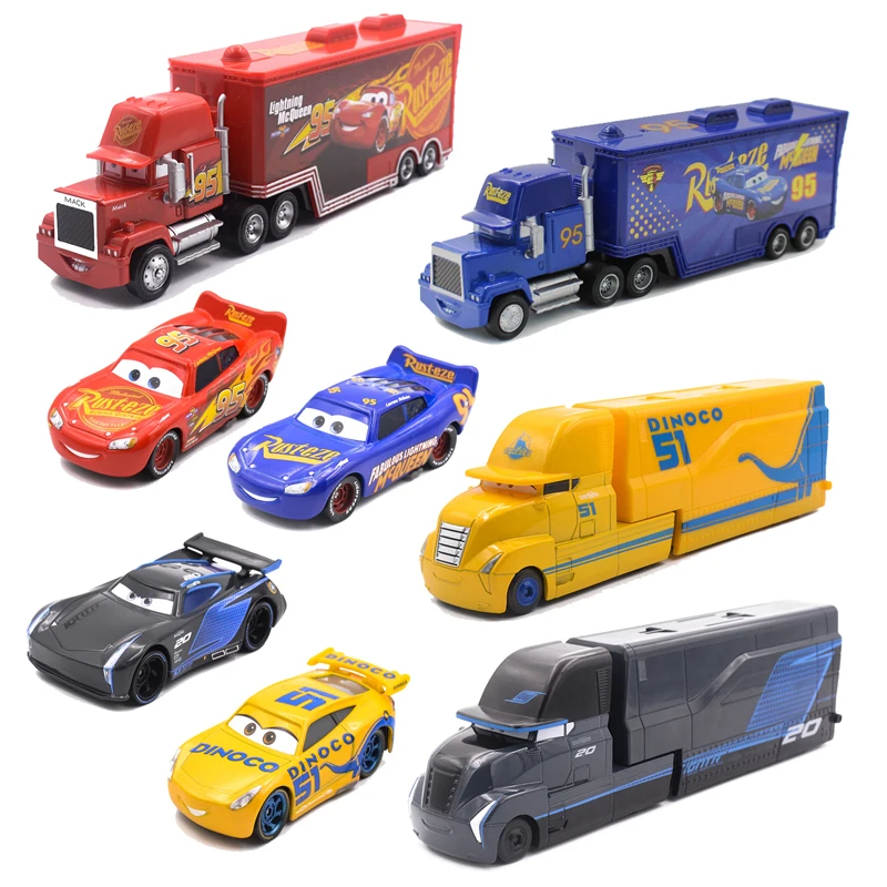 Disney Pixar Cars 2 3 Lightning McQueen Mater 1:55 Diecast Metal Model Car Birthday Gift Educational Toys For Children Boys barbie car