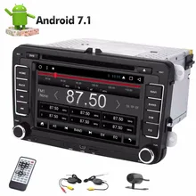 Wireless Backup Camera Android 7.1 8 Core Touch Screen Car DVD Player 2 Din GPS Stereo Radio Video Receiver Navigation Autoradio