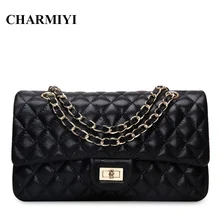 CHARMIYI 2017 luxury genuine leather women messenger bags Famous brand designer High quality Casual women shoulder crossbody bag