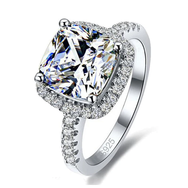 Big Pretty S 925 Anillo Femenino Elegante De Plata Esterlina Big Pretty S 925 Anillo Femenino Elegante De Plata Esterlina