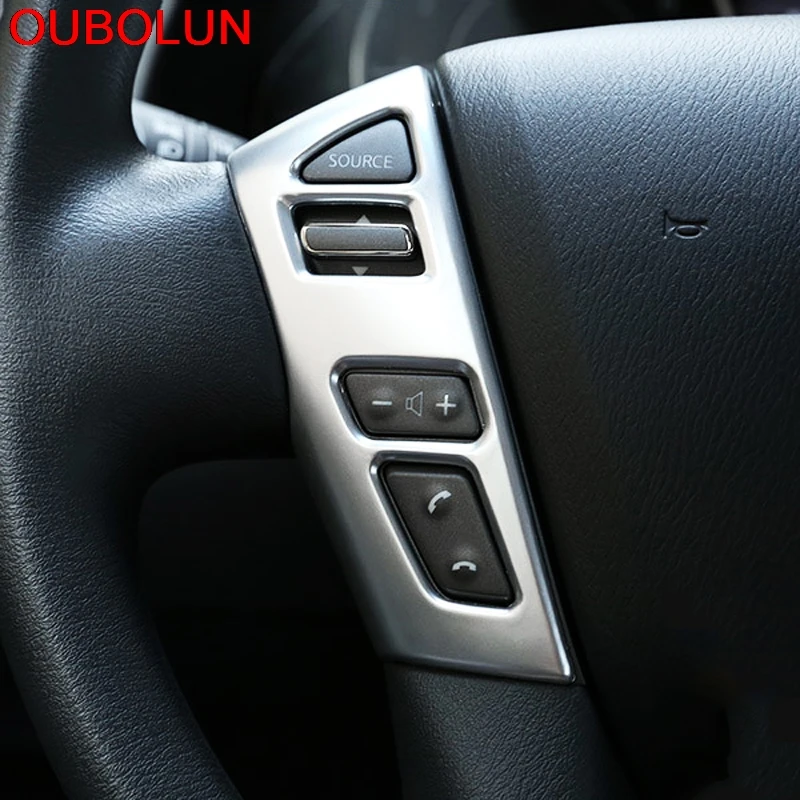 Us 16 3 18 Off Oubolun Abs Plastic For Nissan Armada Patrol Royale Nismo Infiniti Qx56 Qx80 Y62 2010 2018 Steering Wheel Button Cap Auto Cover In