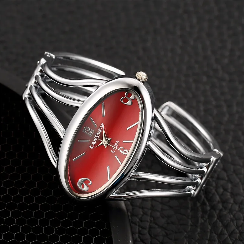 

2019 New Stylish Women Bracelet Watch Full Steel Analog Quartz Clock Silver Oval Dial Casual Clock Hot relojes para mujer