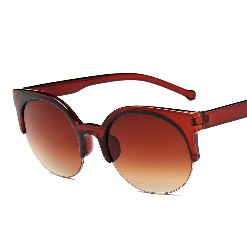 Oculos De Sol Feminino новые модные ретро дизайнерские Супер круглые очки кошачий глаз женские солнцезащитные очки UV400 очки - Цвет линз: Tea