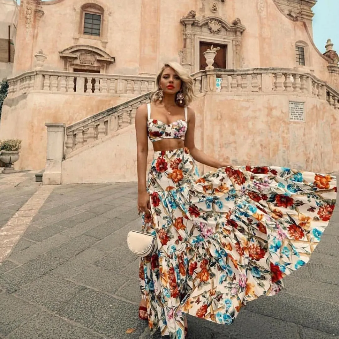 

Fashion Plus Size 3Xl 2019 Women Summer Bohemian Print Beach Dress Sexy Party Night Elegant White Maxi Dress