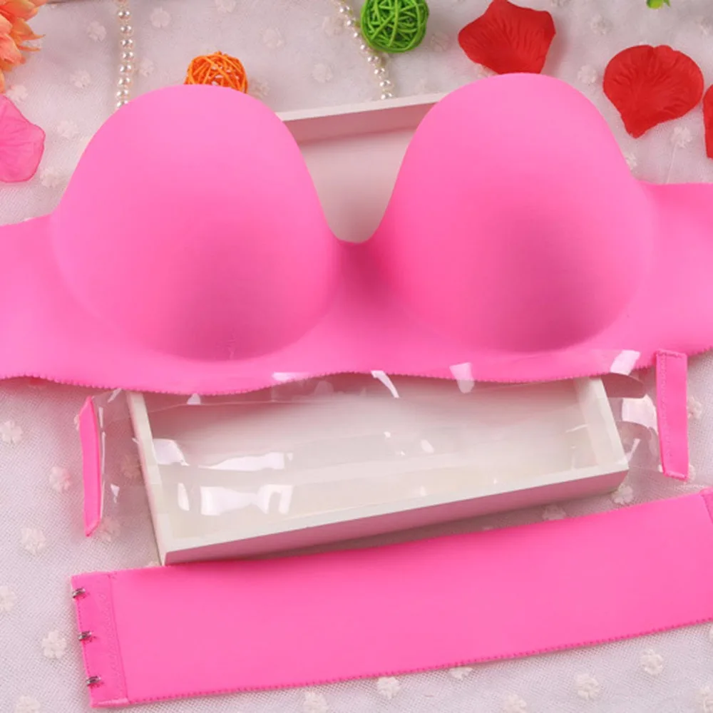 EFINNY Sexy Self Adhesive Magic Push Up Bra Strapless Invisible Bras Side Closure Bras Cup B Y60