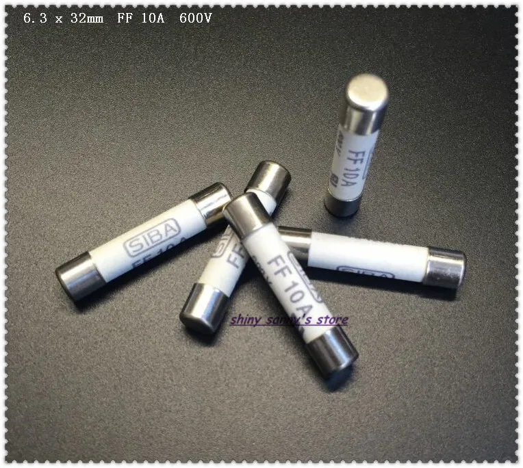 Lot De 5 Fusibles Céramique SIBA 6.3x32mm FF 500mA 1000V - Protection Électrique Fiable