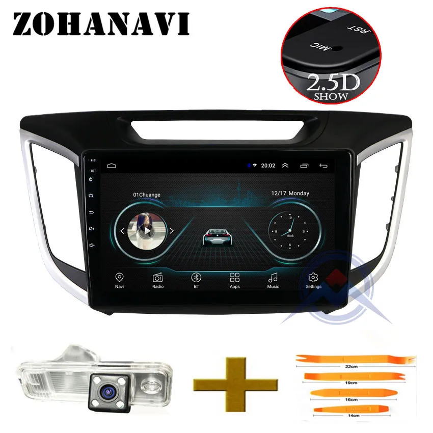 

ZOHANAVI 9 Inch 2.5D IPS SCreen Android 8.1 Car DVD Player GPS Navigation For Hyundai Creta ix25 Car Radio 2014-2018 Free Map