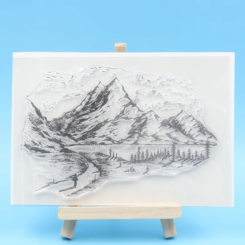 

Travel Mountain Transparent Clear Stamp for DIY scrapbooking/Card Making B03