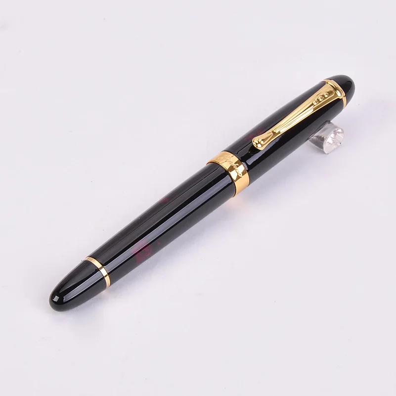 Подлинная Jinhao 450 перьевая ручка полностью Металлическая Золотая Роскошная ручка с зажимом 22 цвета 0,5 мм перо Iraurita бизнес школьные принадлежности - Цвет: Black 3